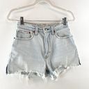 Abercrombie & Fitch  High Rise Curve Love Mom Shorts Light Wash Blue 2 / 26 Photo 6