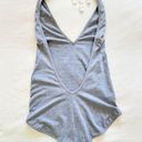 American Apparel Backless Deep V Halter Bodysuit - Heather Grey - M Photo 10