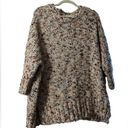 Lou & grey  for LOFT Cream Purple Flecked Chenille Poncho Sweater Womens Pullover Photo 5