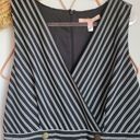 Hutch Anthropologie,  New, Indira Asymmetrical Black White Striped Dress, XL Photo 10