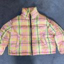 Top Shop Plaid Puffer Jacket  Photo 0