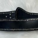 Free People  Black Leather Studded Belt size medium Photo 2