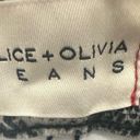 Alice + Olivia  Jeans Good High Rise Skinny Jeans Snake Print Black White size 27 Photo 6