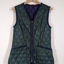 Barbour  x Paul Smith Green Quilted Sleeveless Vest Zip In Liner Size 6 Preowned Photo 0