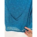 Coldwater Creek  Women's Slub Knit Linen Blend Long Cardigan Blue Green Medium Photo 5