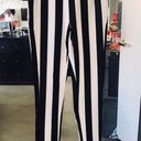 Poof! Blk/Wht Striped Goth Pants Photo 0