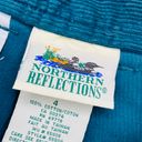 Northern Reflections Vintage  Green Turquoise Corduroy High Rise Straight Leg Pants Photo 3