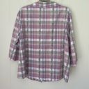 Dress Barn  Button Up Collared Shirt Plaid Floral 3/4 Sleeve ~ Woman Size 14W/16W Photo 1