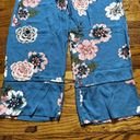 Nordstrom NWOT California Dynasty Blue Floral Cropped Pajama Bottoms Sz M Photo 1