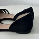 TESORI Black Suede Pointy Toe Flats Size 8 Photo 6