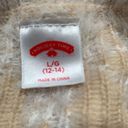 Holiday Time  Sweater Neutral Knit Pullover Cream Tan Snowflake Tree Fair Isle Photo 6