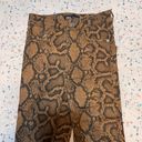 ZARA Brown Snake Skin Skinny Jeans Size 0 Photo 1