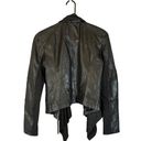 ZARA  Black Vegan Leather Moto Asymmetrical Full Zip Front Jacket Women Sz XS Photo 1