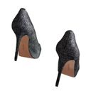 Nine West  Juliette Black Speckled Denim Metallic Suede Heels Photo 2