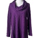 Habitat  Clothes To Live In‎ Crinkle Tunic Purple Cowl Neck Textured Women Size S Photo 0