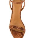 Michael Costello  Tan Snake Ankle Strap Sandal SIZE 7 Rhea Heel Python Stiletto Photo 3