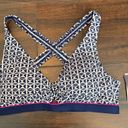 Jag jeans NWT Jag Navy Tiki Geo Twist Front Cross Back Bikini Top Photo 2