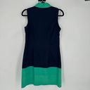 Sail To Sable  Tunic Shift Dress Womens Small Mint Green Navy Classic Colorblock Photo 6