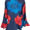 Tracy Reese Tracy Reece Wrap long bell sleeve floral pattern top Photo 3