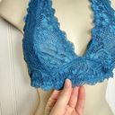 Free People  teal galloon lace halter bra size small Photo 2