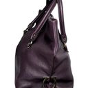 Salvatore Ferragamo  Rich Eggplant Purple Leather Tote Foldover Handbag Satchel Photo 5