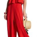 Free People  Gia Red Strapless Flounce Top & Wide Leg Pants Set Size Small Photo 3