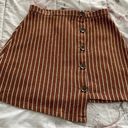 Urban Outfitters  Ellie striped asymmetrical side button mini skirt, size M Photo 9