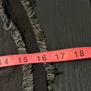 Good American Good Curve Denim Frayed Hem 5 Pocket Shorts in Black 089 Sz 18 Photo 3