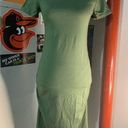 Isabel Maternity  Army Green Ruched Midi Dress Photo 0