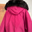 London Fog Vintage Folk Embroidered Puffer Coat with Faux Fur Hood Trim Medium Photo 8