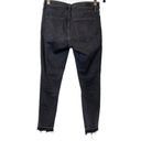 Harper Abercrombie Fitch  Low Rise Raw Ankle Stretch Skinny Jean 25 Short Black Photo 7