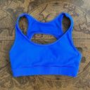 Koral NWOT  Womens Amparo Blue Evolve Blackout Sports Bra sz S Racerback Key Hole Photo 1