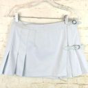 Brandy Melville  Dana Pleated Buckle Skirt Womens One Size Light Blue Adjustable Photo 0