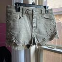 Mossimo Denim Y2k Mossimo embroidered lace distressed hem high rise shorts Photo 5