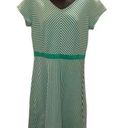 Isaac Mizrahi  LIVE! Green and White Stripe Short Sleeve Fit and Flare Dress - si Photo 0