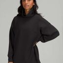 Lululemon  Modal Blend Turtleneck Tunic Oversized Fit Sweater Size 4 Black Photo 0