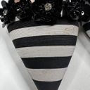 Kate Spade  New York Olima Slingback Kitten Heels Black White Striped Women's 8 Photo 2