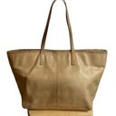 Ash  Beige Leather Tote Whip Stitch Fringe Photo 1