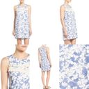 Kensie Blue White Floral Tassel Fringe Shift Dress Photo 1