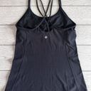 Lululemon  black tank top size 8 excellent pre owned condition Photo 4