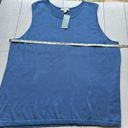 Coldwater Creek  Blue Sleeveless Knit Top Size 2X NWT Photo 4