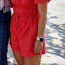 cutie red romper! Size M Photo 1