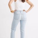 Madewell $138  Mid-Rise Classic Straight Jeans in Wellingford Wash: Knee-Rip 29 Photo 2