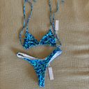 Bright Swimwear Blue Floral Bikini Set Photo 7