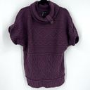 Nine West  Chunky Knit Sweater large Purple 100% cotton  cable knit Photo 0