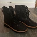 Waterproof Black Lace Up Boots Size 6 Photo 0