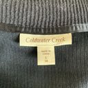 Coldwater Creek  Womens Size Large 14 Navy Blue Ribbed 1/4 Zip Pullover Sweater Photo 3