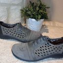 NOAT Lalo grey suede perforated sneaker sz 42 Gray Photo 2