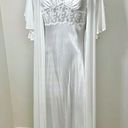 In Bloom  by Jonquil Lace Satin Long Lingerie White Nightgown Size Small Medium Photo 0