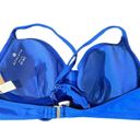 Athleta  Blue Underwire Adjustable Straps Back Closure Bikini Top Size 34 B/C Photo 4